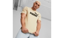 Puma Cotton Men's T-Shirt Ess Logo Tee Cream 586667 85