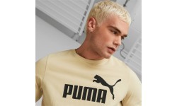 Puma Cotton Men's T-Shirt Ess Logo Tee Cream 586667 85