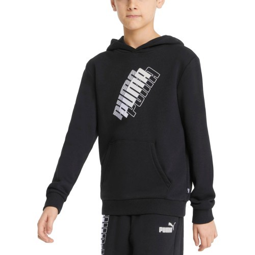 Толстовка с капюшоном Puma Power Logo для подростков, чёрная 847297 01