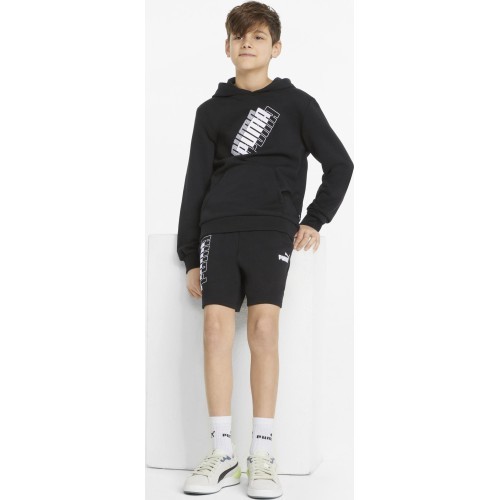 Puma Power Logo Hoodie for Teens, Black 847297 01