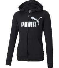 Puma Džemperis Mergaitėms Ess+ Logo Full-Zip Hoodie Black 587048 01