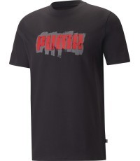 Puma Men's T-Shirt Graphics Puma Wording Black 674475 01