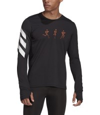 Мужская футболка Adidas Conf Gfx Ls, чёрная