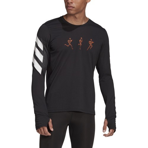Adidas Conf Gfx Ls Men's T-shirt Black