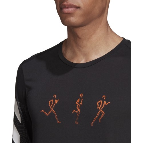 Adidas Conf Gfx Ls Men's T-shirt Black