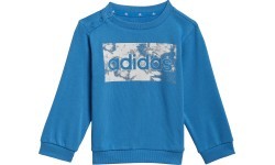Adidas I Lin Ft Jog Kids' Tracksuit Grey Blue HF1910