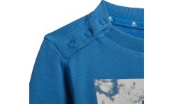Детский спортивный костюм Adidas I Lin Ft Jog серо-синий HF1910