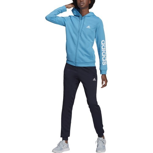 Adidas W Lin FT TS Women's Tracksuit Black Blue HD1696