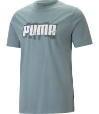 Мужская футболка Puma Graphics Wording Tee зелёная 674475 84