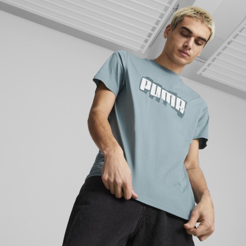 Puma Graphics Wording Tee men's T-shirt green 674475 84