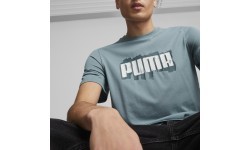 Мужская футболка Puma Graphics Wording Tee зелёная 674475 84