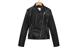 Женская куртка из искусственной кожи Glo Story Black WPY 4215-1