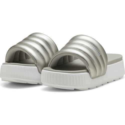 Puma Šlepetės Moterims Karmen Slide Puffy White Silver 395399 03