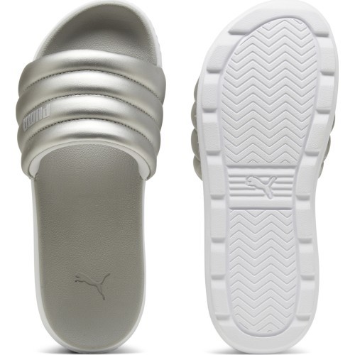 Puma Šlepetės Moterims Karmen Slide Puffy White Silver 395399 03