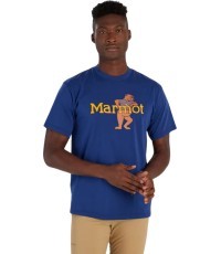 Vyriški marškinėliai Marmot Leaning Marty Tee - Mėlyna
