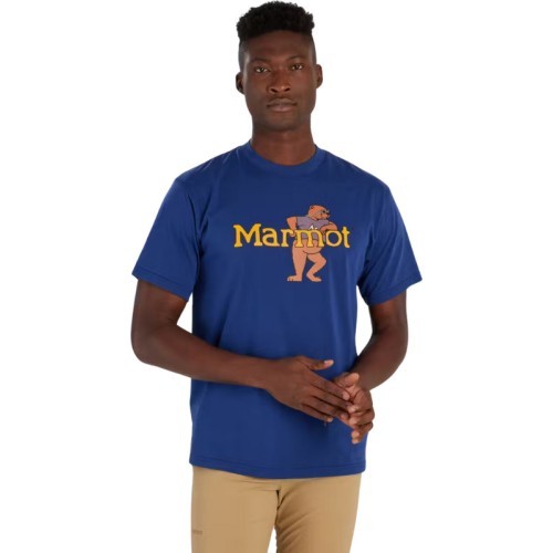 Vyriški marškinėliai Marmot Leaning Marty Tee - Mėlyna
