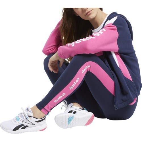 Reebok TE Linear Logo CT L Women's Leggings Blue Pink FU2180