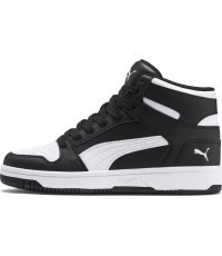 Puma Rebound Layu SL Jr Junior Sneakers Black White 370486 01