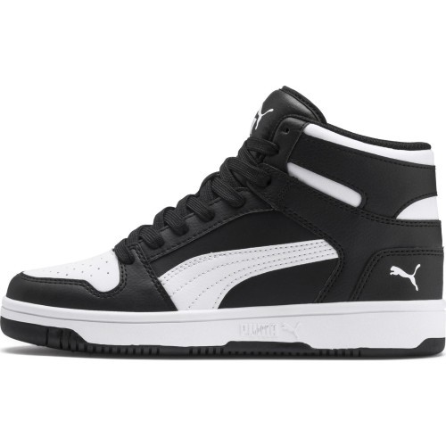 Кроссовки подростковые Puma Rebound Layu SL Jr, чёрно-белые, 370486 01