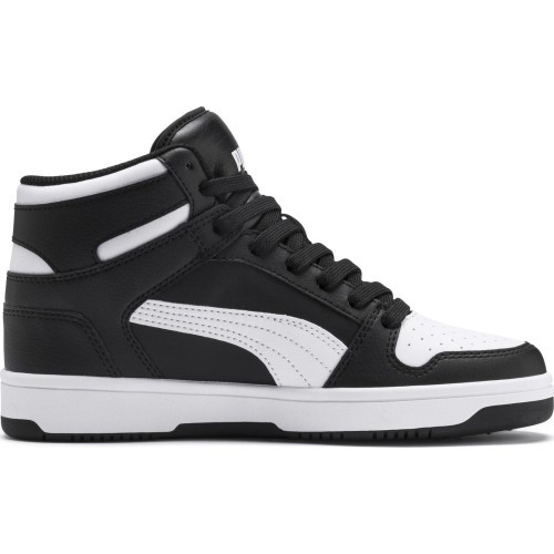 Кроссовки подростковые Puma Rebound Layu SL Jr, чёрно-белые, 370486 01