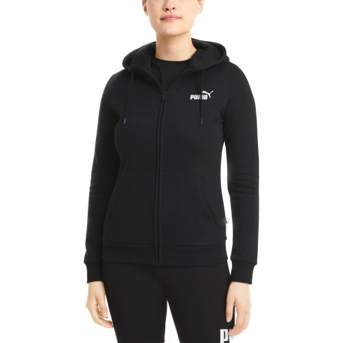Puma Ess Small Logo FL Black Women's Sweatshirt 586811 01