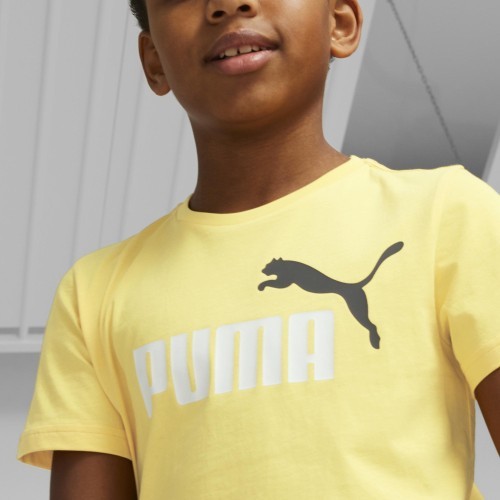 Puma Ess+ 2 Col Logo Tee Junior Yellow 586985 45