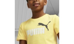 Футболка детская Puma Ess+ 2 Col Logo Tee жёлтая 586985 45