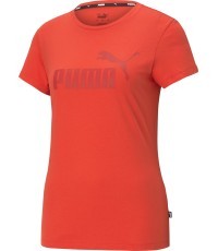 Puma Ess Logo Tee Women's Shirt Red