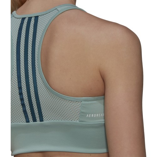 Спортивный бюстгальтер женский Adidas W 3S BT зелёный GM7167