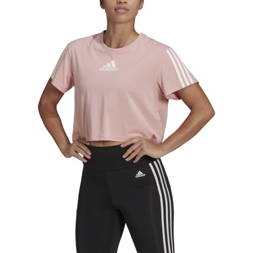 Adidas W TC Crop Tee women's top pink HD9353