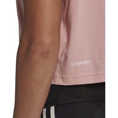 Adidas W TC Crop Tee women's top pink HD9353