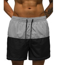 J.Style Men's Swim Shorts Grey Black HM065