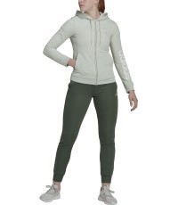 Женский спортивный костюм Adidas W Lin FT TS, зелёный HT7520