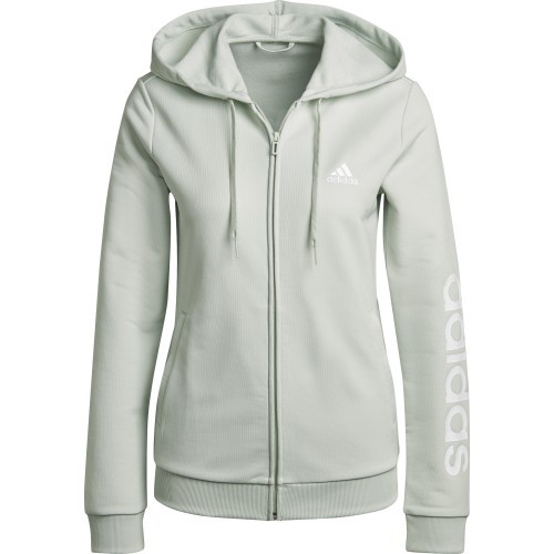 Женский спортивный костюм Adidas W Lin FT TS, зелёный HT7520