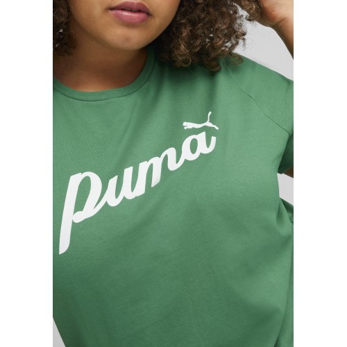 Puma ESS+ Script Tee Women's Shirt Green 679315 86