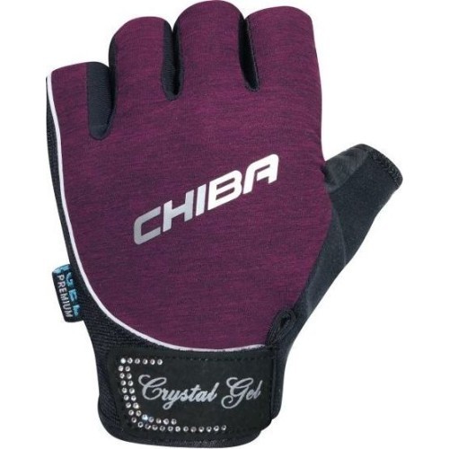 Chiba 40928 Lady Crystal Gel Fitness Gloves (Purple)
