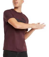 Мужская футболка Puma Ess Logo Tee, бордовая
