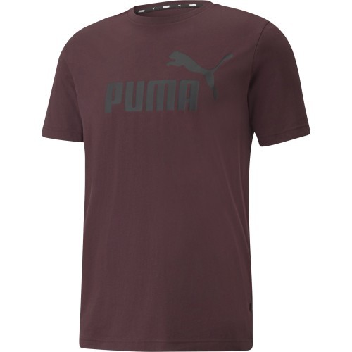 Puma Ess Logo Tee men's T-shirt, bordeaux