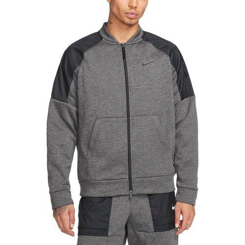 Мужская толстовка Nike Therma Novelty FZ Bomber серая DQ4852 071