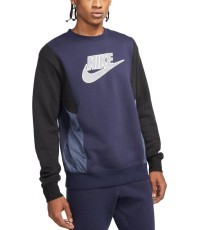 Nike NSW Hybrid Flc Crew Men's Sweatshirt Blue DJ5075 451