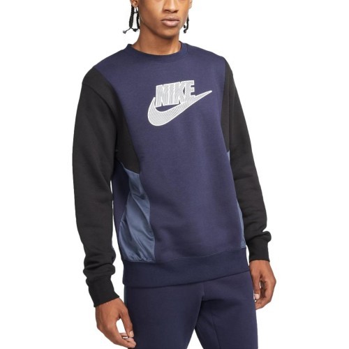 Nike NSW Hybrid Flc Crew Men's Sweatshirt Blue DJ5075 451