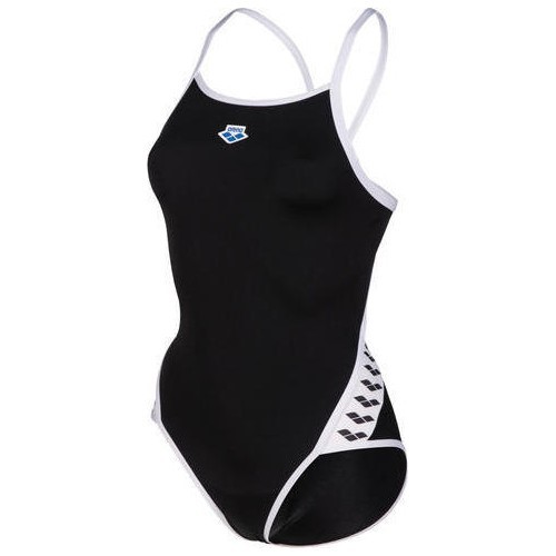 Vientisas moteriškas maudymosi kostiumėlis Arena W Icons Super Fly Back, juodas-baltas - 501