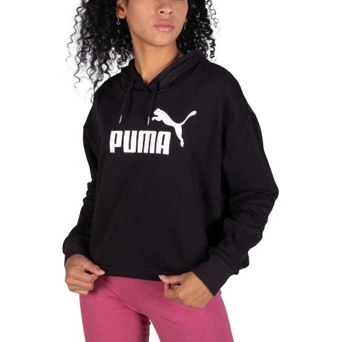 Puma Ess Cropped Logo Women's Sweatshirt Black 586870 01