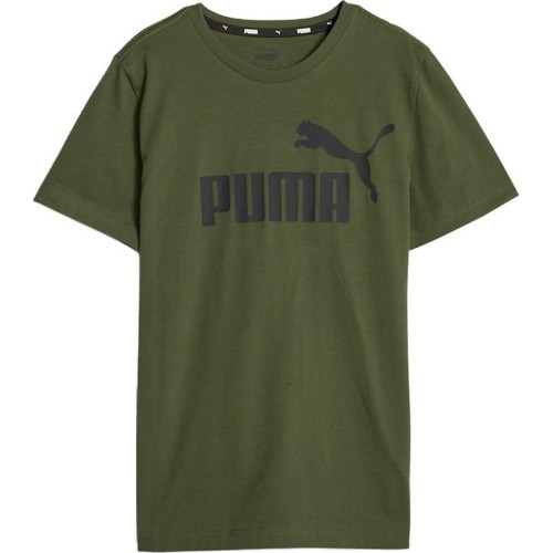 Футболка подростковая Puma Ess Logo Tee хаки 586960 31
