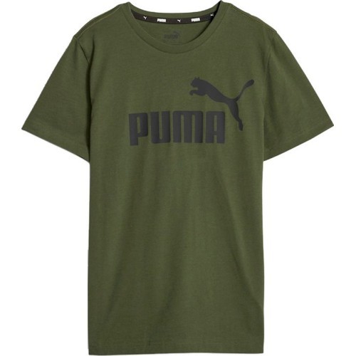 Puma Marškinėliai Paaugliams Ess Logo Tee Khaki 586960 31