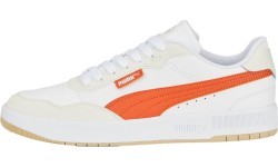 Puma Court Ultra Lite Men's Shoes White Orange 389371 03