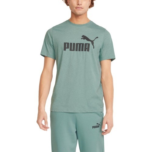 Мужская футболка Puma Ess Heather Tee зеленая 586736 50