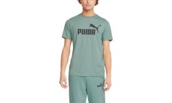 Мужская футболка Puma Ess Heather Tee зеленая 586736 50