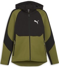Puma Evostripe Full-Zip Men's Sweatshirt Black Green 678995 33
