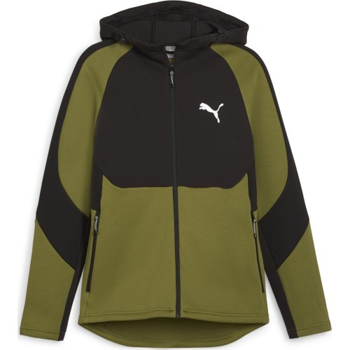 Puma Evostripe Full-Zip Men's Sweatshirt Black Green 678995 33